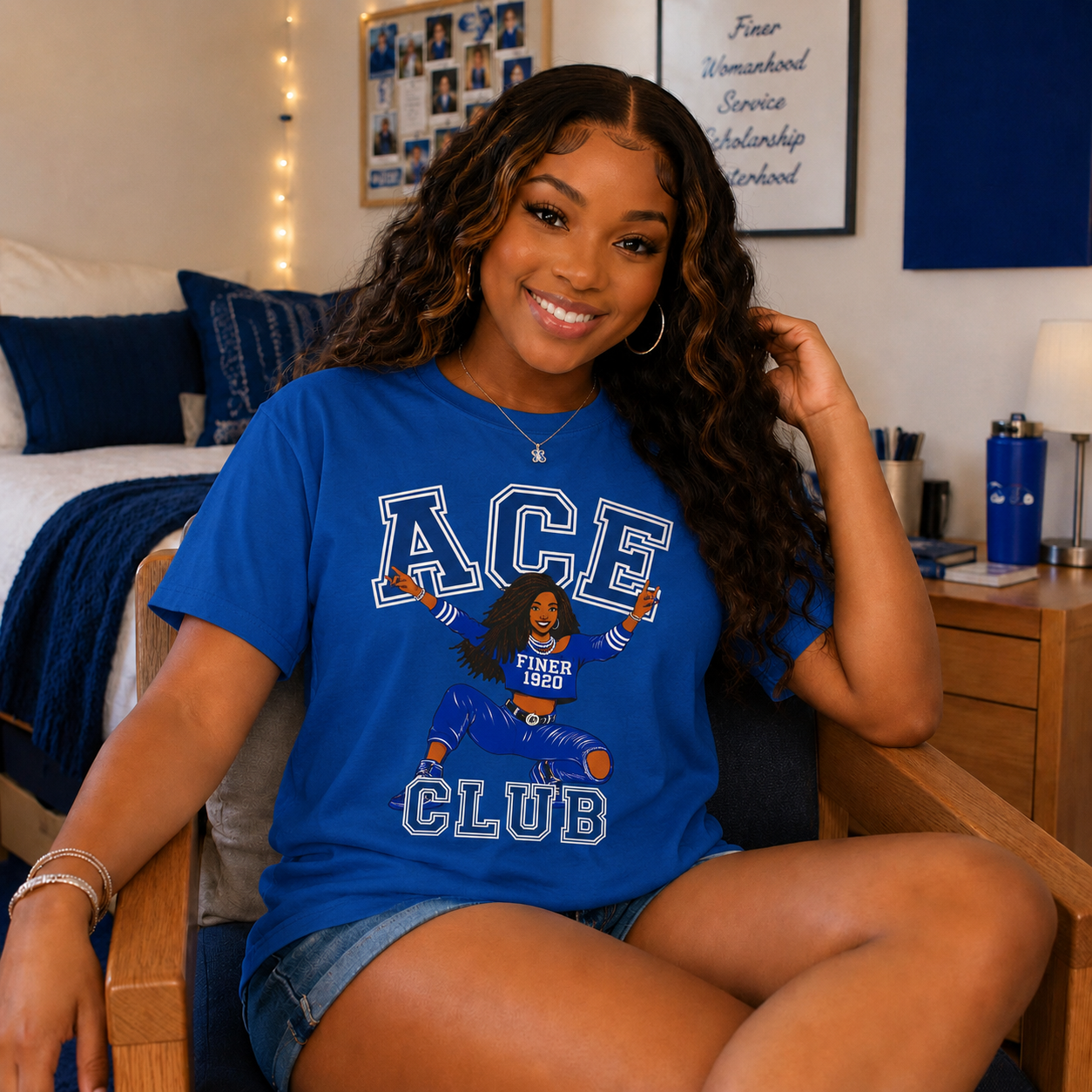 Zeta Shirt, ZPB Finer '20 Tee, Blue and White Sorority Shirt, Greek Life Gift for Her, Zeta Club Apparel, Divine 9 Tee