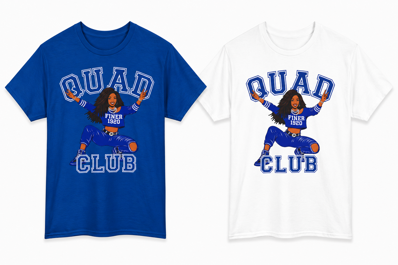 Zeta Shirt, ZPB Finer '20 Tee, Blue and White Sorority Shirt, Greek Life Gift for Her, Zeta Club Apparel, Divine 9 Tee