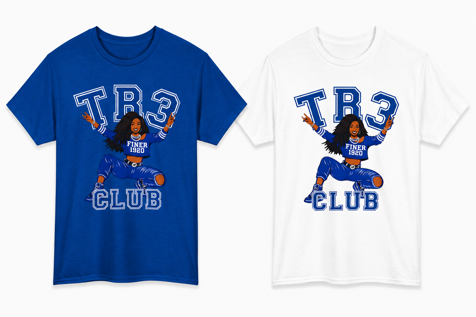 Zeta Shirt, ZPB Finer '20 Tee, Blue and White Sorority Shirt, Greek Life Gift for Her, Zeta Club Apparel, Divine 9 Tee