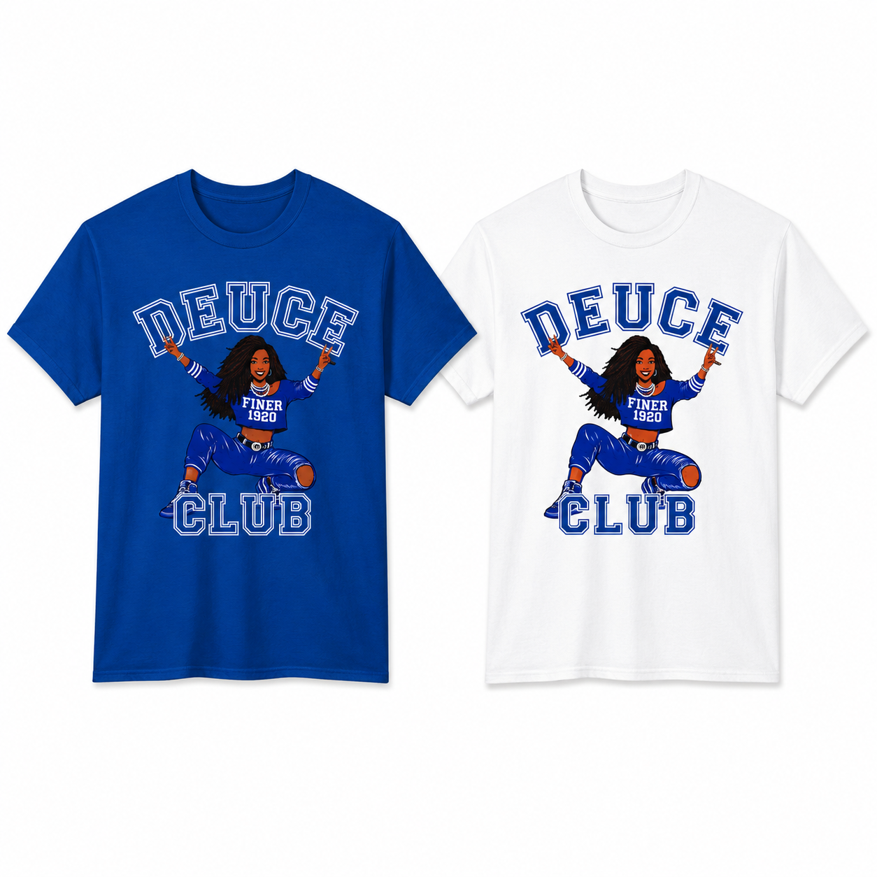 Zeta Shirt, ZPB Finer '20 Tee, Blue and White Sorority Shirt, Greek Life Gift for Her, Zeta Club Apparel, Divine 9 Tee