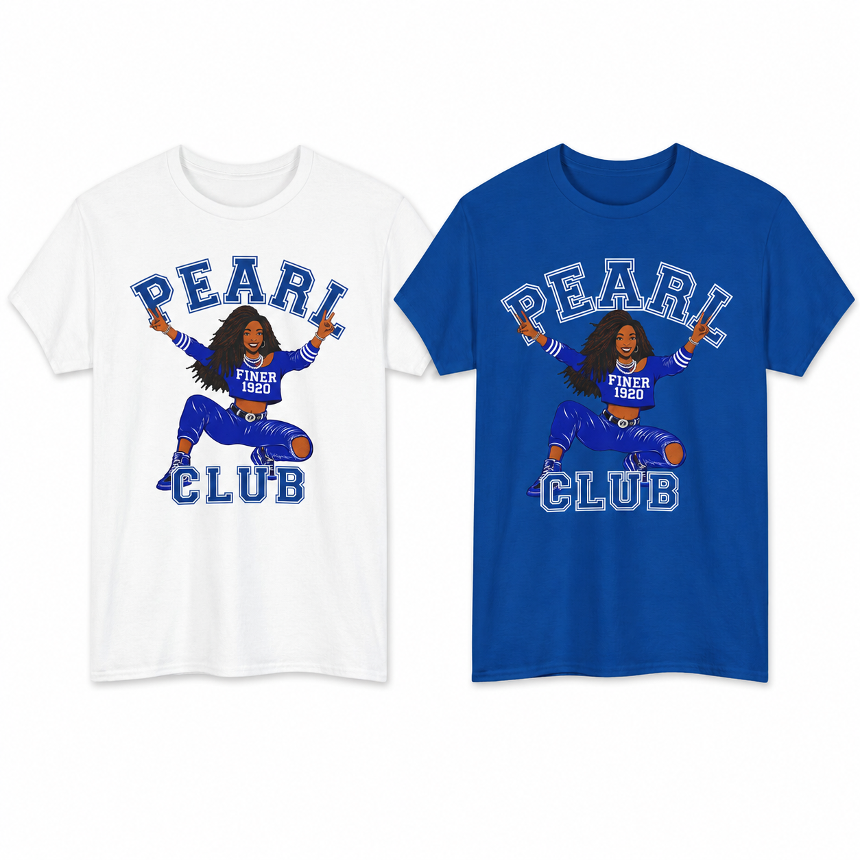 Zeta Shirt, ZPB Finer '20 Tee, Blue and White Sorority Shirt, Greek Life Gift for Her, Zeta Club Apparel, Divine 9 Tee