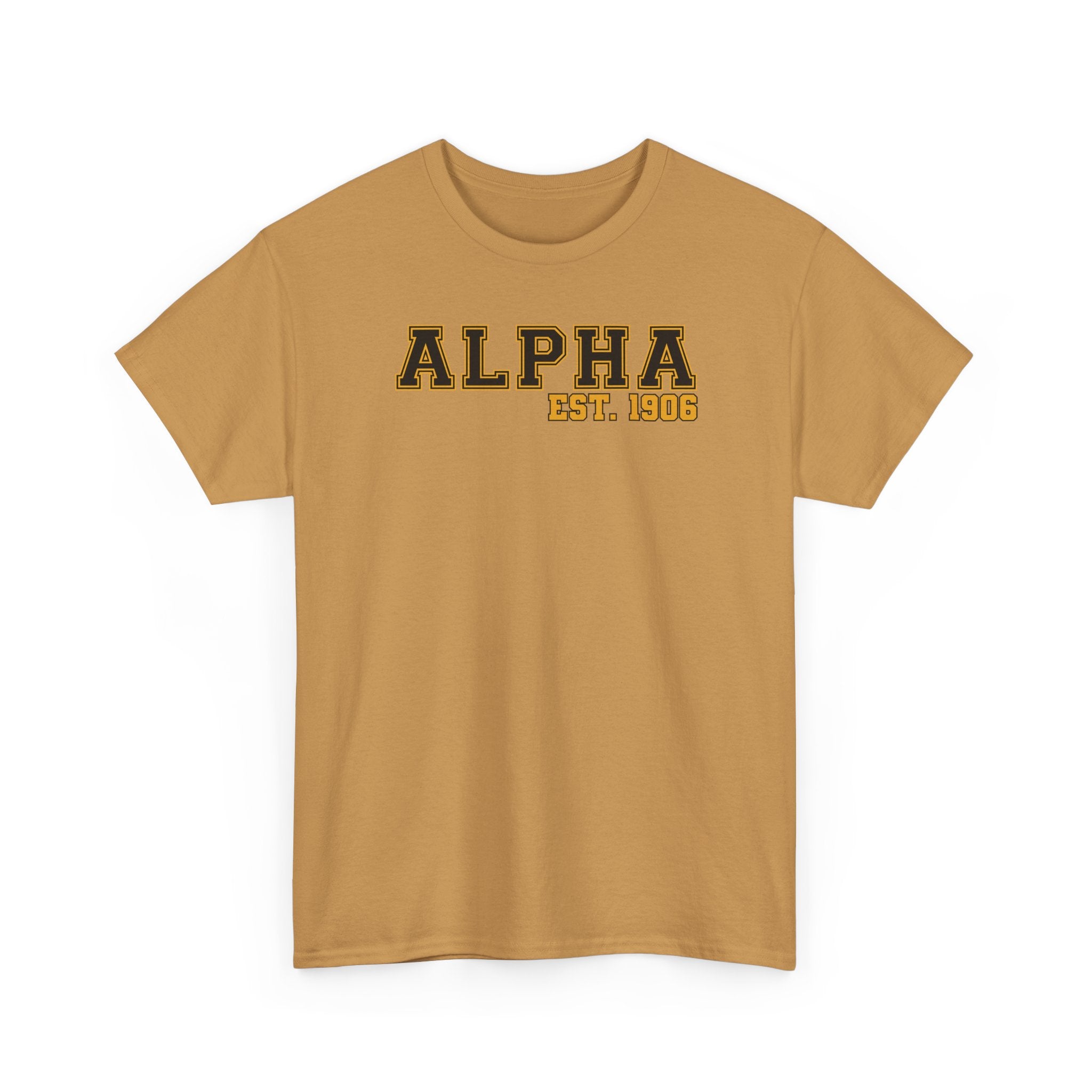 Alpha Black and Old Gold Shirt, ICE Cold '06 Graphic Shirt Black Greek Life Apparel College Fraternity Style