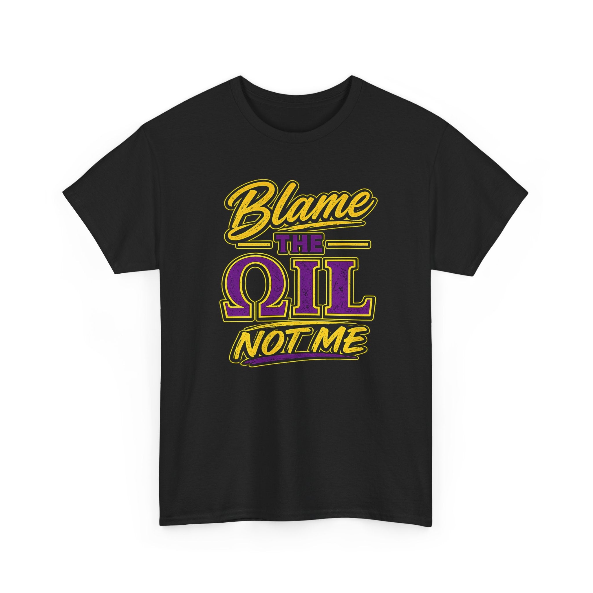 Que Fraternity Shirt Blame the Oil T-Shirt Purple Tee HBCU Party Tee Black Greek Letter Fraternity