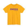 Omega Tee, Que Dog shirt Purple Gold Fraternity gear HBCU College Outfit Men Omega Inspired Shirt