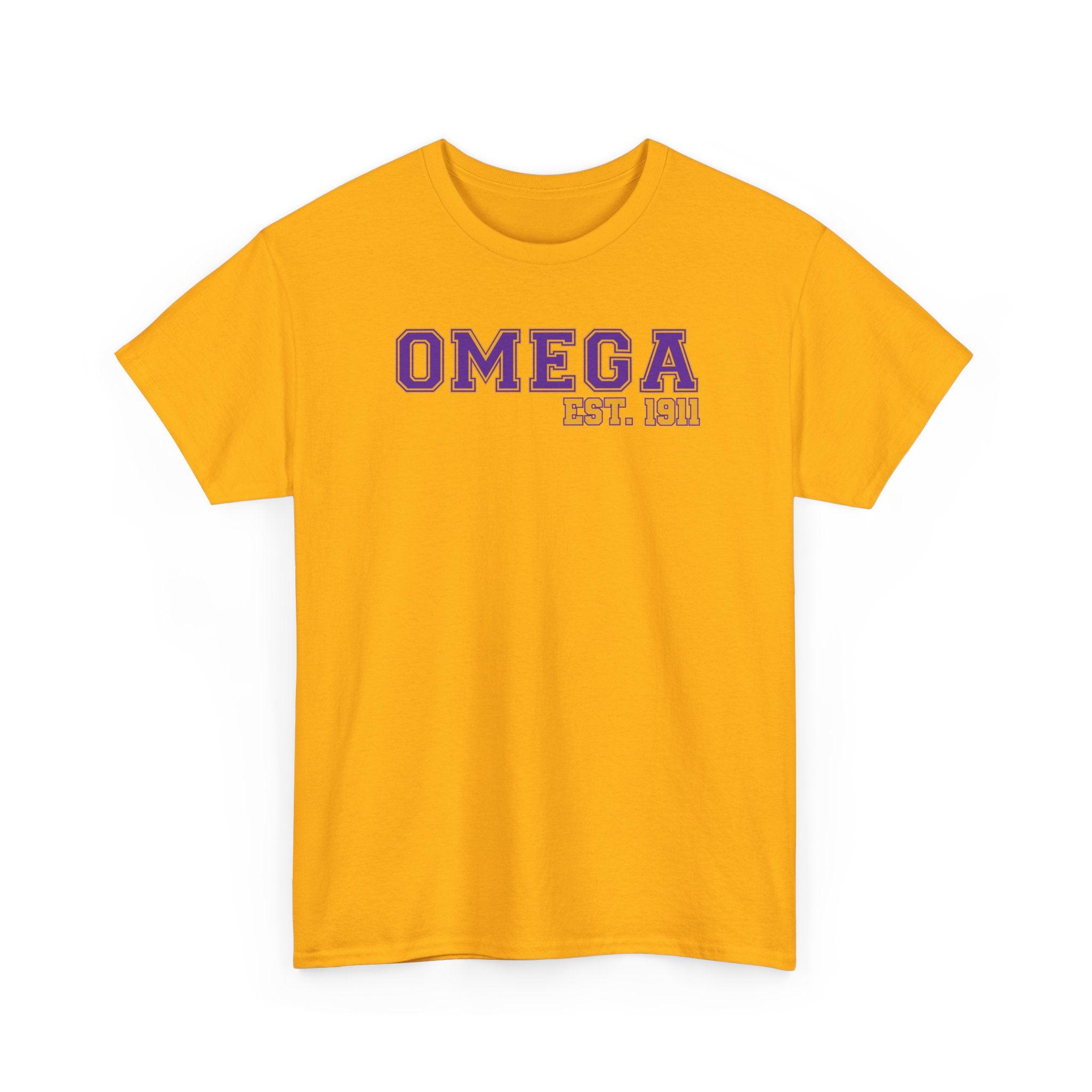 Omega Tee, Que Dog shirt Purple Gold Fraternity gear HBCU College Outfit Men Omega Inspired Shirt
