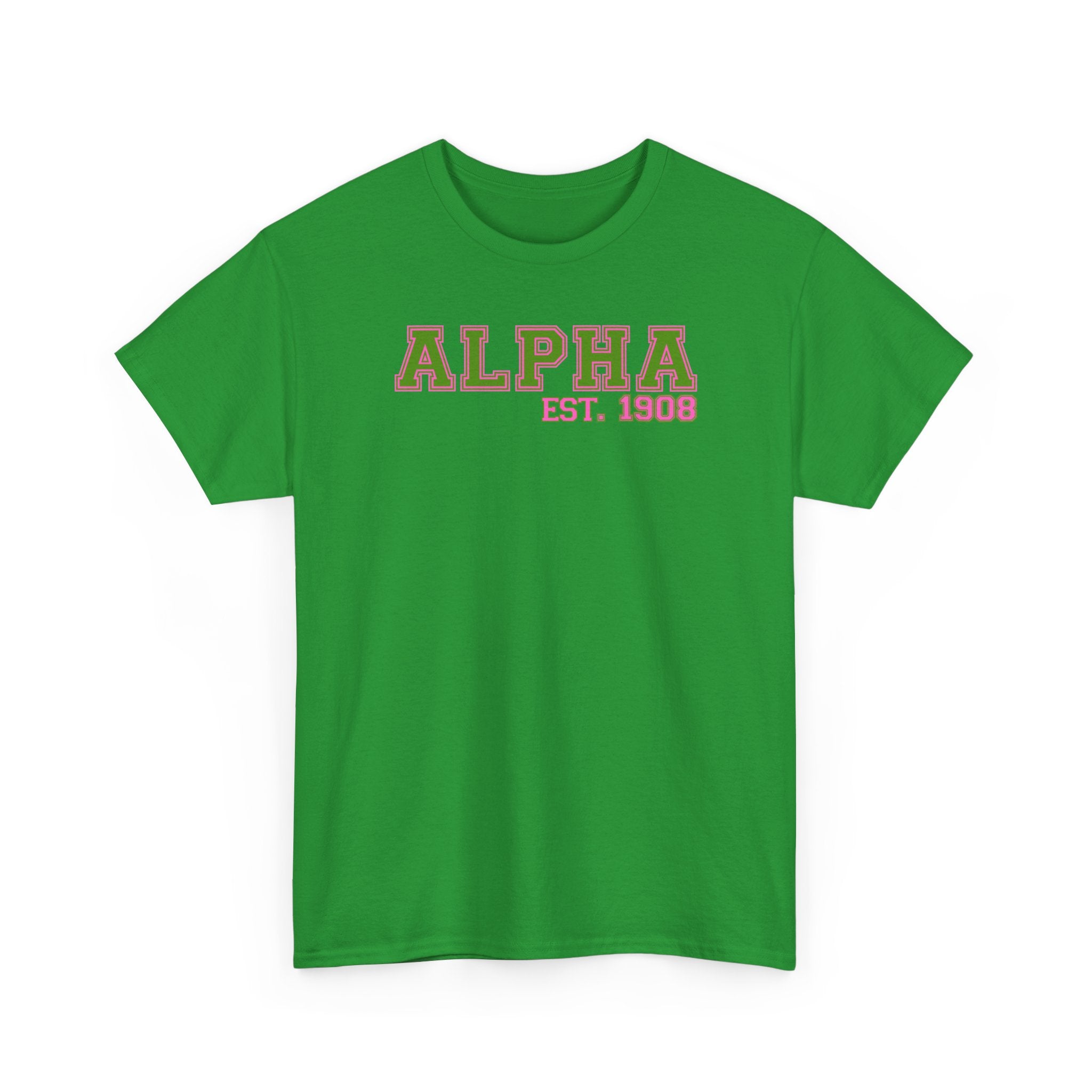 Alpha Shirt, Finest Girls Sorority Tee Black Sorority Pink and Green Greek Apparel HBCU College Outfit Gift for Sorority Woman '08