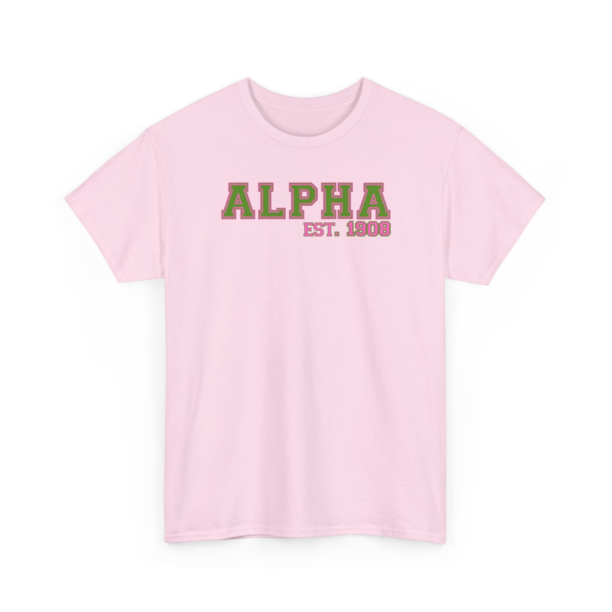 Alpha Shirt, Finest Girls Sorority Tee Black Sorority Pink and Green Greek Apparel HBCU College Outfit Gift for Sorority Woman '08