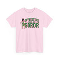 My Sisters Call Me SOROR Tee Black Sorority Pink and Green Greek Apparel HBCU College Outfit Gift for Sorority Woman '08