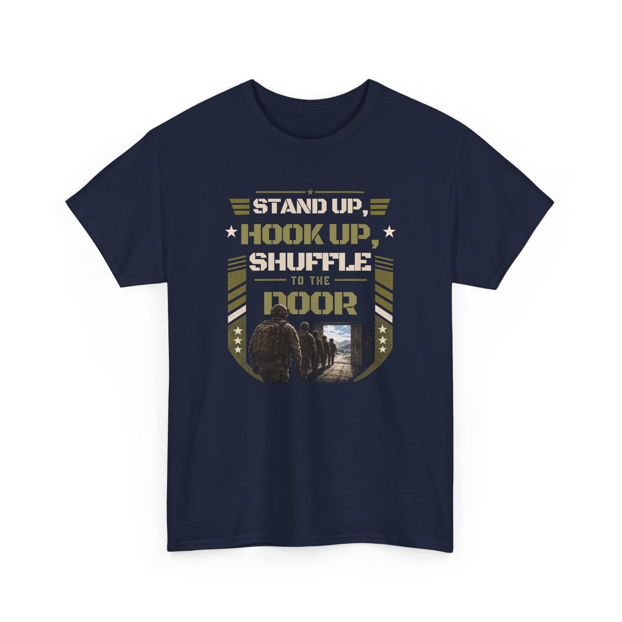 Stand Up Hook Up | Patriotic Motivational T-Shirt | Grit Resilience Apparel | Veteran Appreciation