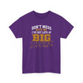 Lot's of Big Bruhz Tee, Que Dog shirt Purple Gold Fraternity gear HBCU College Outfit Men Omega Inspired Shirt