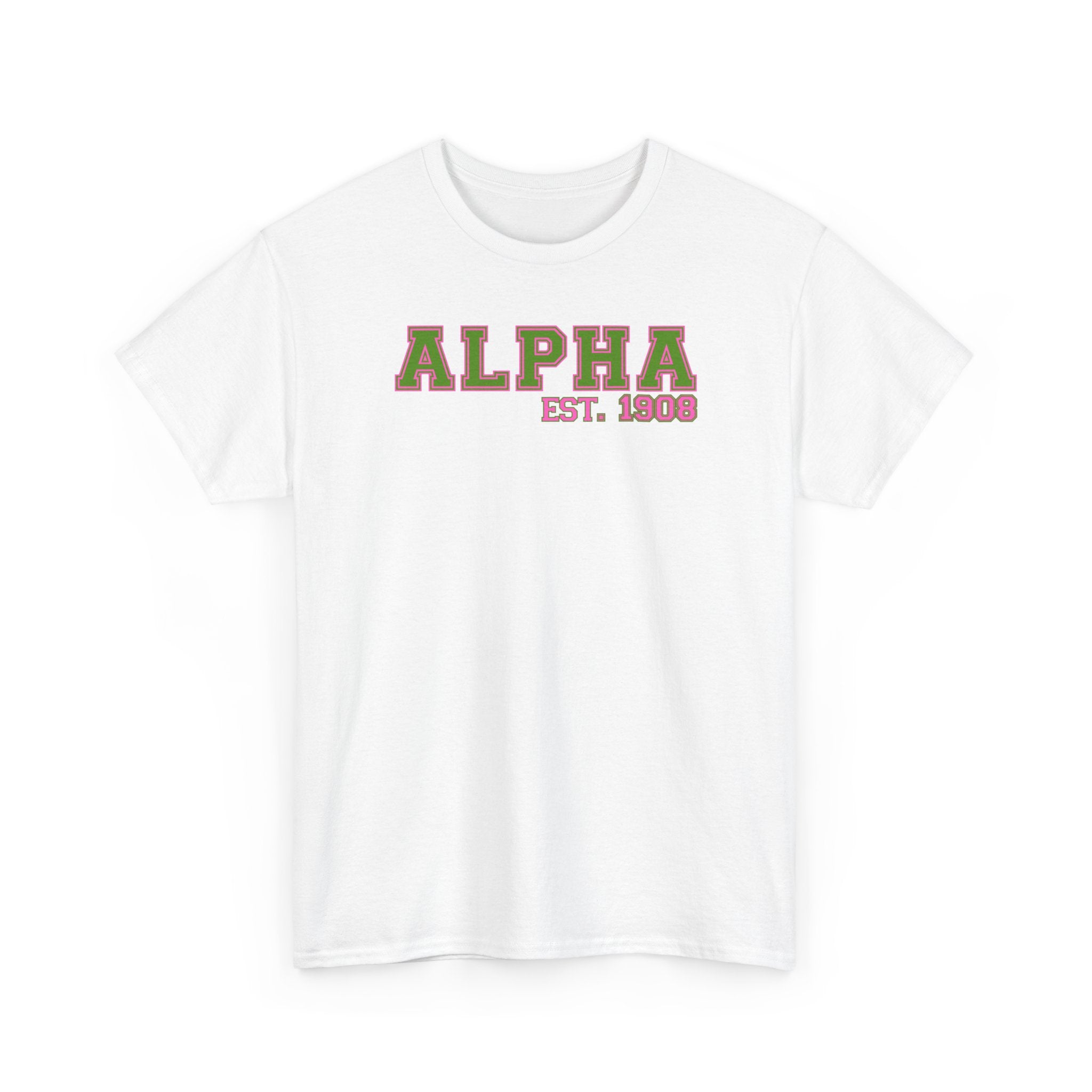 Alpha Shirt, Finest Girls Sorority Tee Black Sorority Pink and Green Greek Apparel HBCU College Outfit Gift for Sorority Woman '08