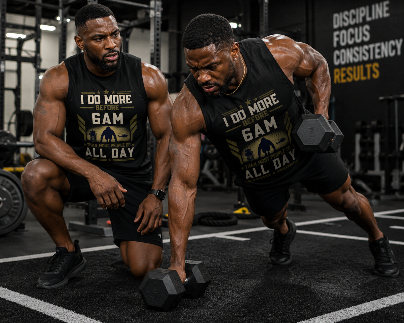 I Do More Before 6am | Patriotic Motivational Graphic T-Shirt | Tactical Inspired Shirt | Grit Resilience Apparel | Veteran Appreciation