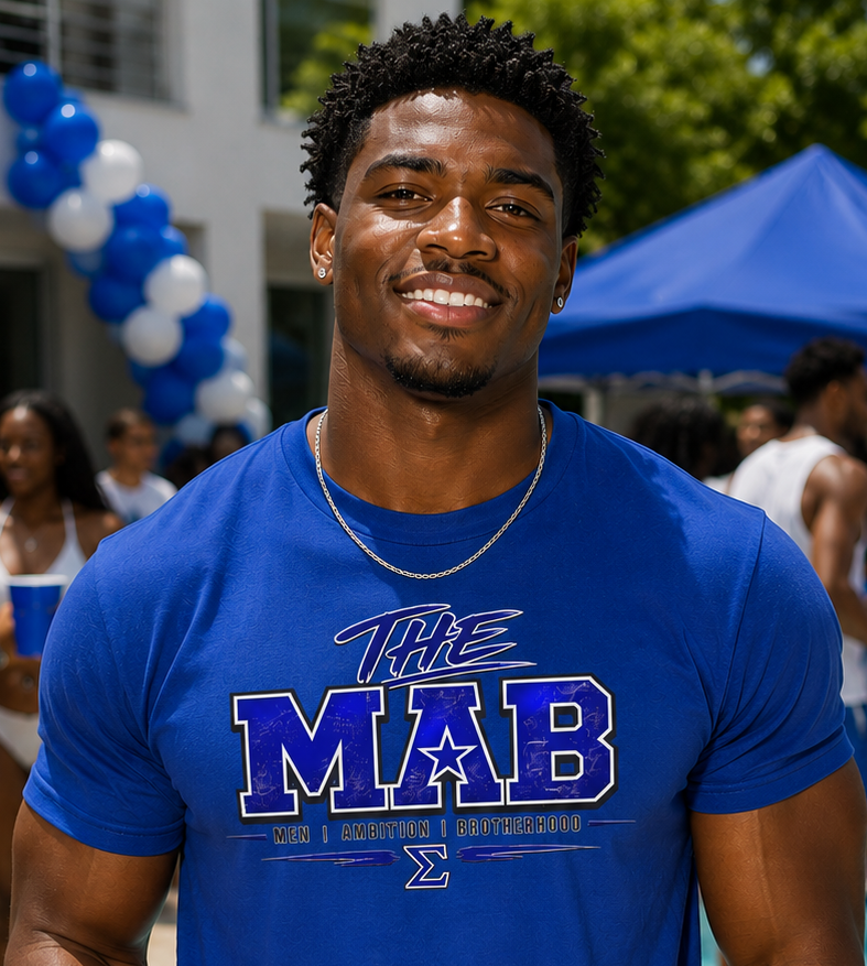 The MAB Sigma Shirt | Men Ambition Brotherhood Tee | Sigma Fraternity Inspired Shirt | Blue Greek Life T-Shirt | Unisex Tee