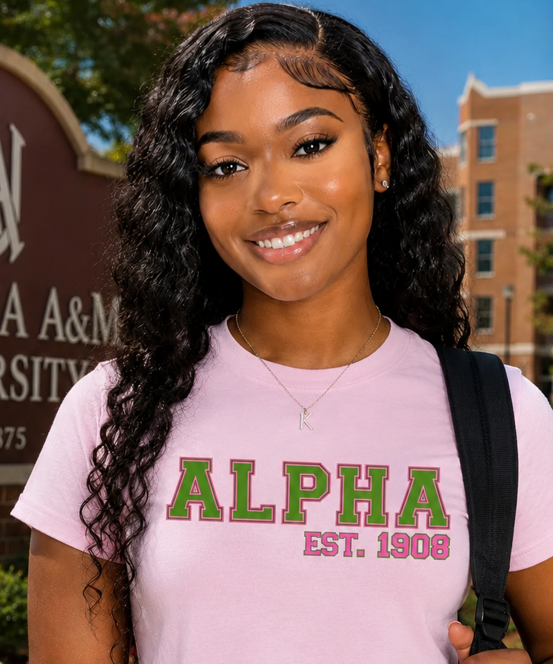 Pink & Green Alpha EST '08 Shirt