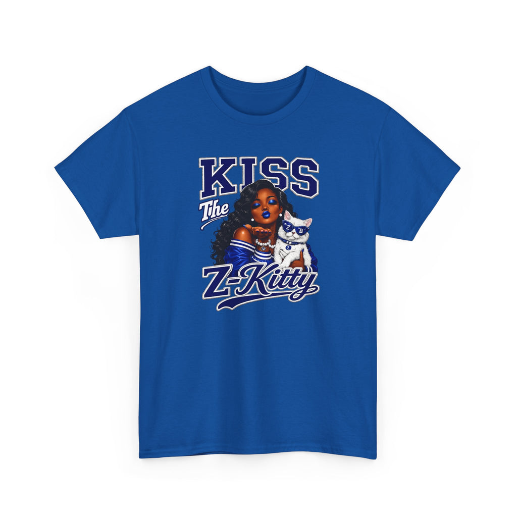 Zeta “Kiss The Z-Kitty” Graphic T-Shirt | Blue Sorority Pride Tee | Finer Womanhood Inspired Gift