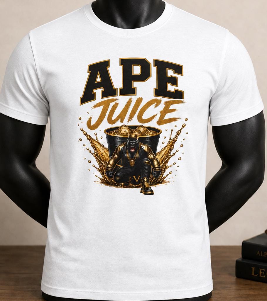 Alpha Ape Juice T-Shirt | Gorilla Graphic Style for ICE COLD Alphas