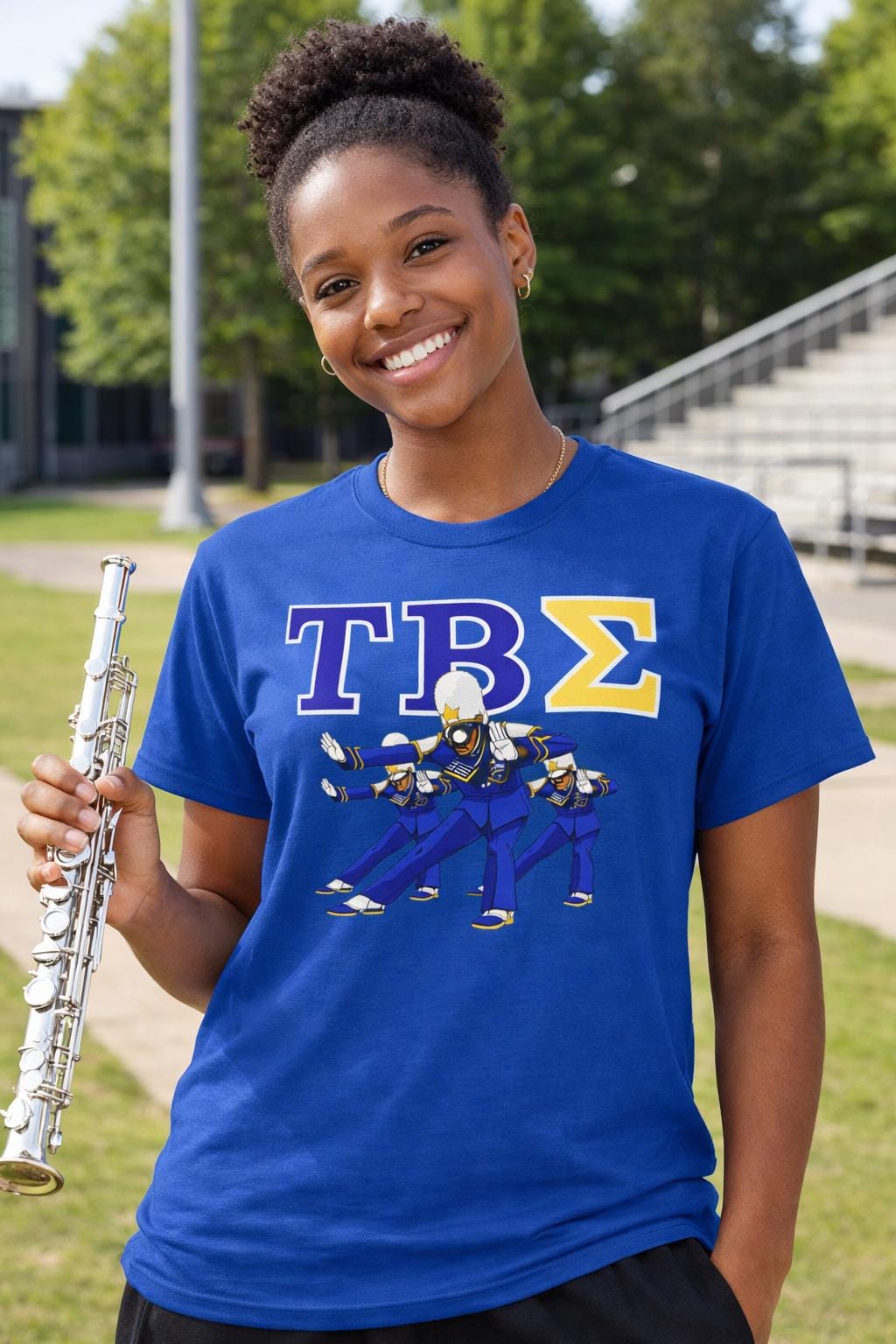 TBS Shirt Marching Band Tee, Greek Letter Band Shirt, College Band Gift, Music Fraternity Tee, Marching Band Dabbing Shirt