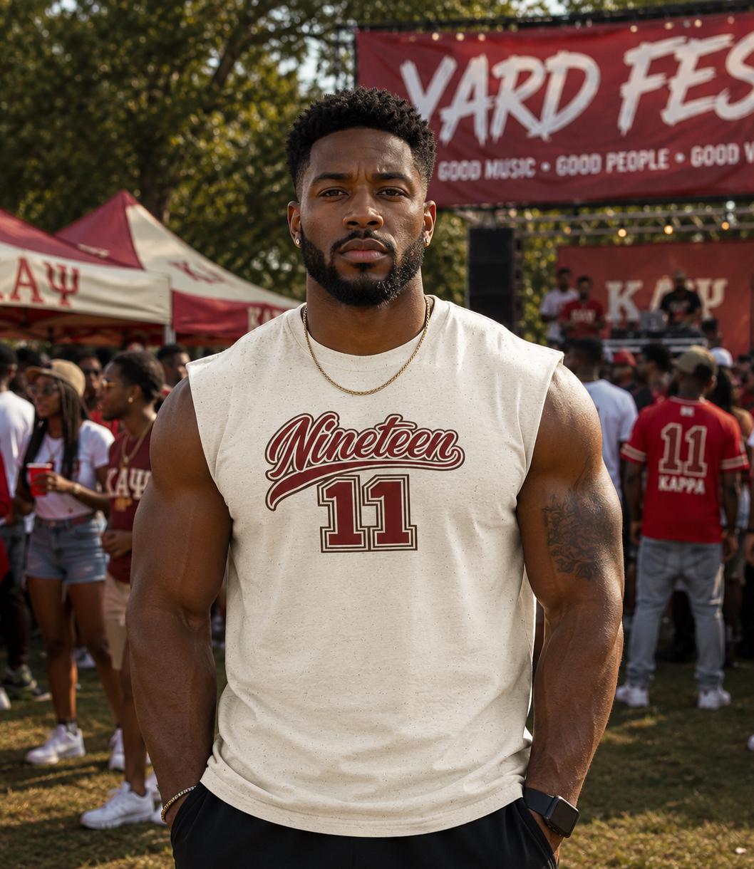 Nineteen 11 Kappa Tee | K A Psi Shirt | Crimson and Cream Fraternity Tee