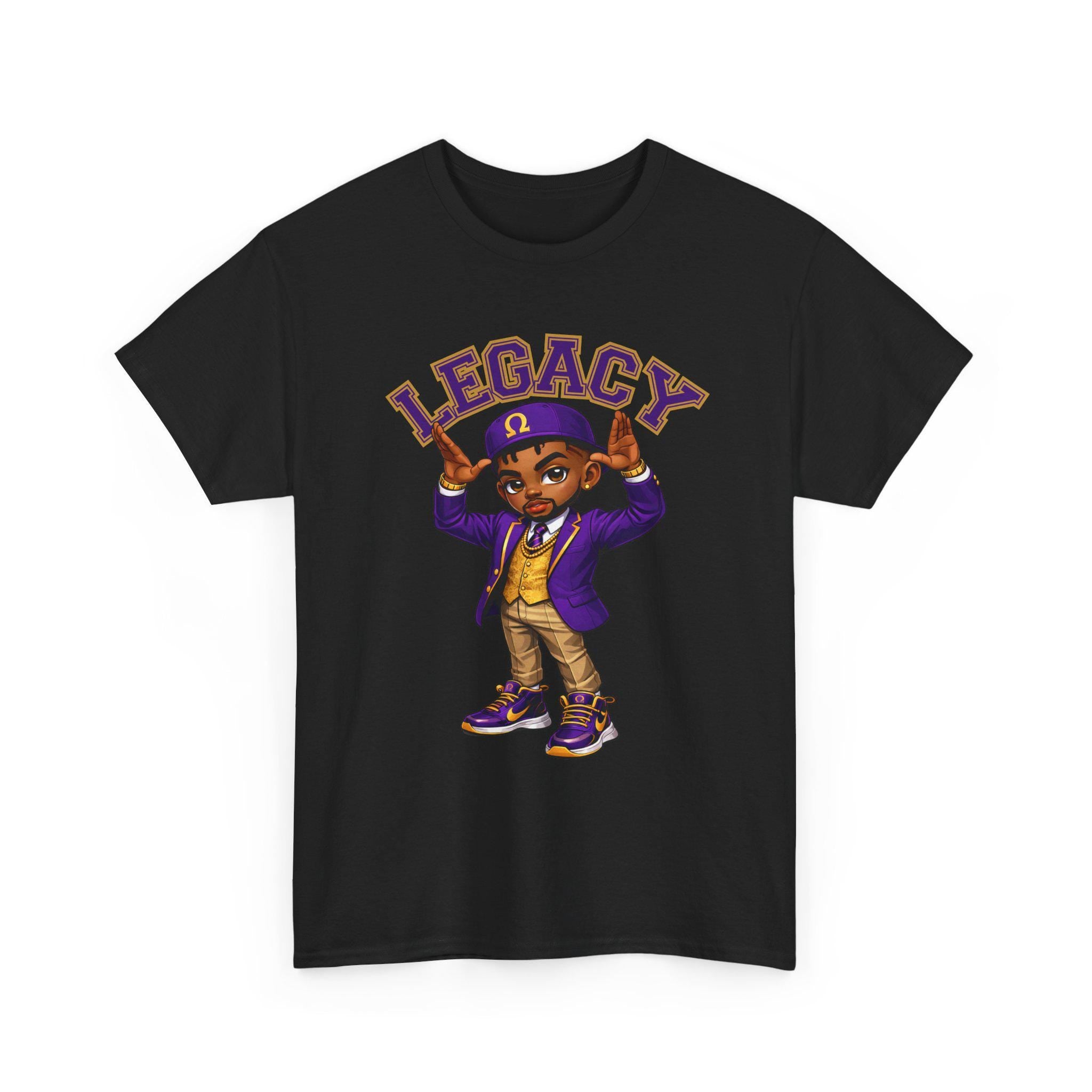 Que Legacy Shirt Omega Fraternity Shirt Purple Gold Ques Shirt Greek Life Apparel Omega Gift Legacy Tee