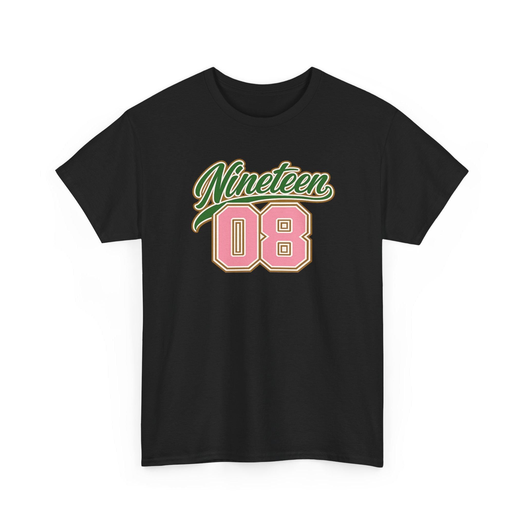 Alpha Nineteen 08 Pretty Girl Pink Tee | Pink and Green Sorority