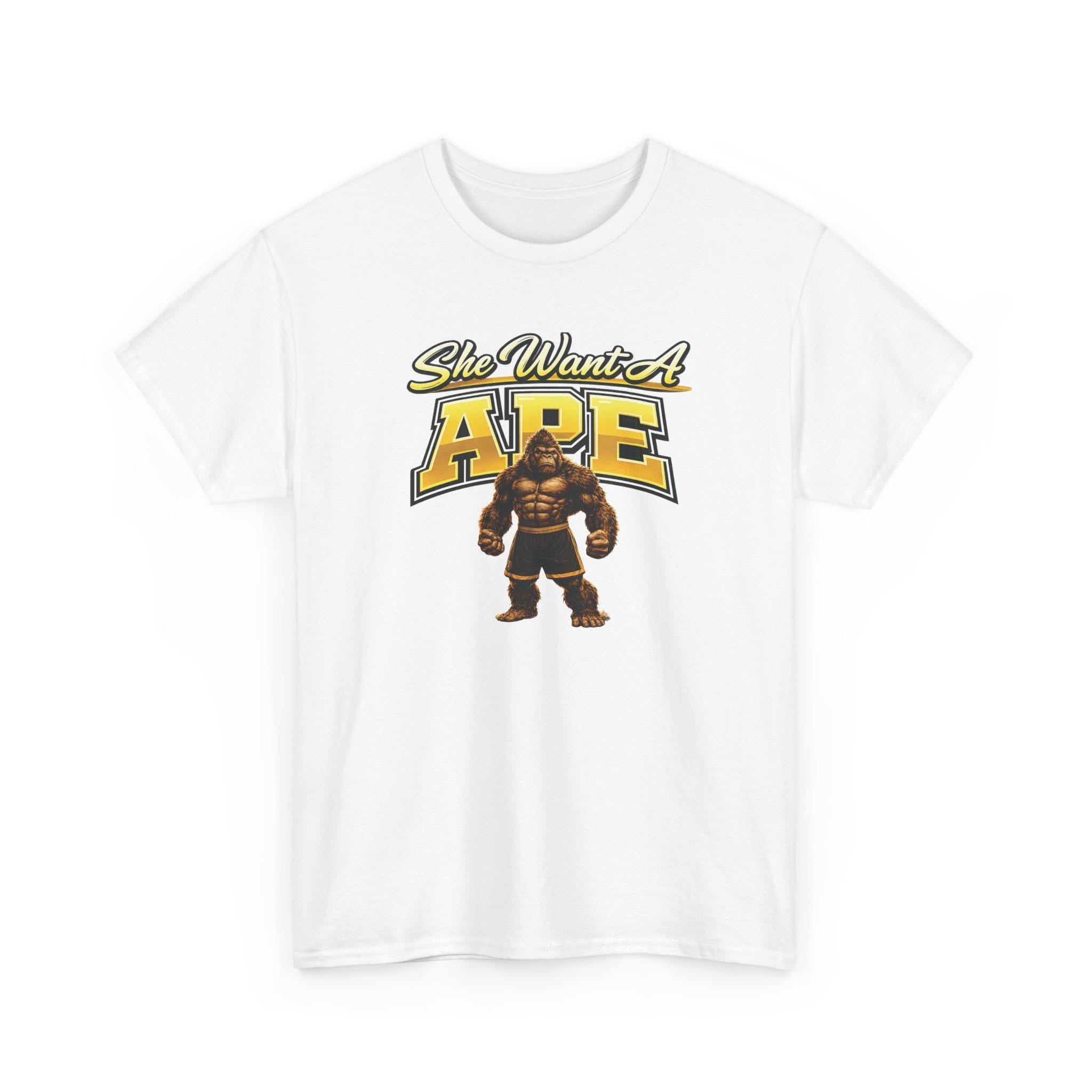 ICE COLD Alpha She Want An Ape Shirt Funny College Graphic Tee Alpha Male Gorilla T-Shirt Fraternity Style Shirt Bold Statement Urban Tee