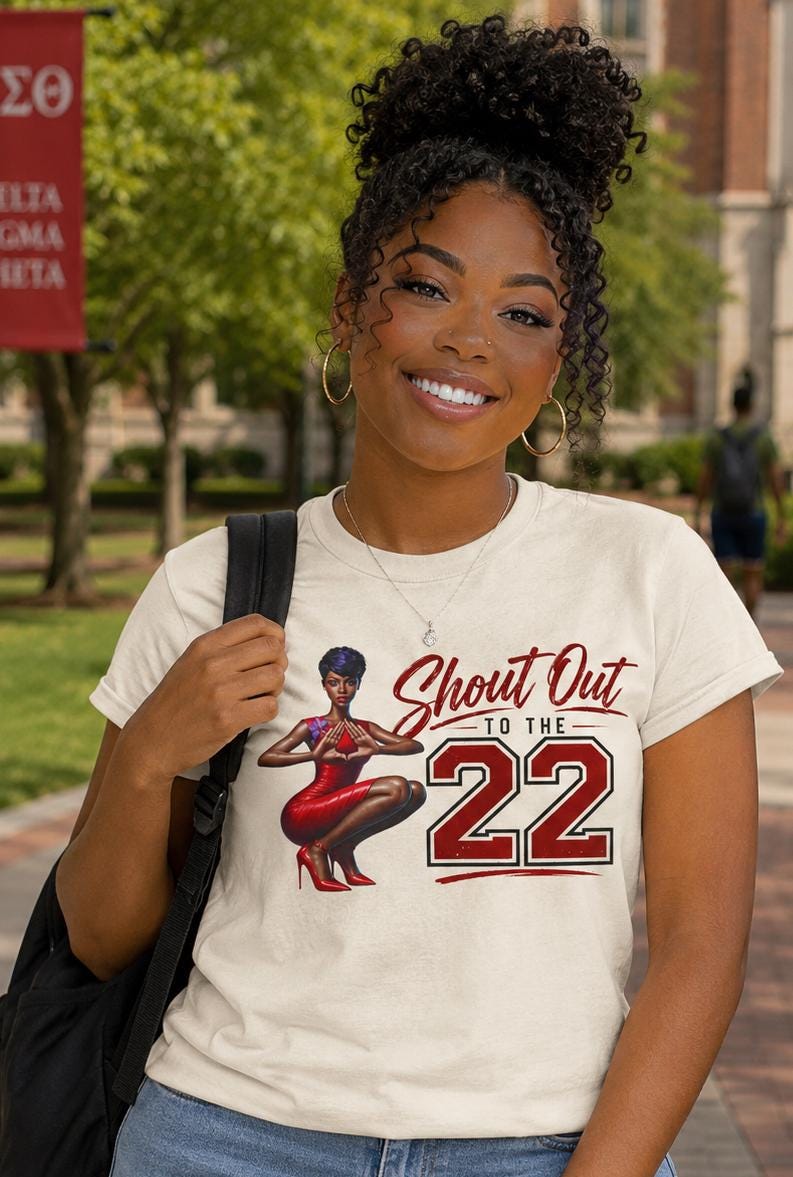 Delta Shout Out To The 22 Tee | Retro Script
