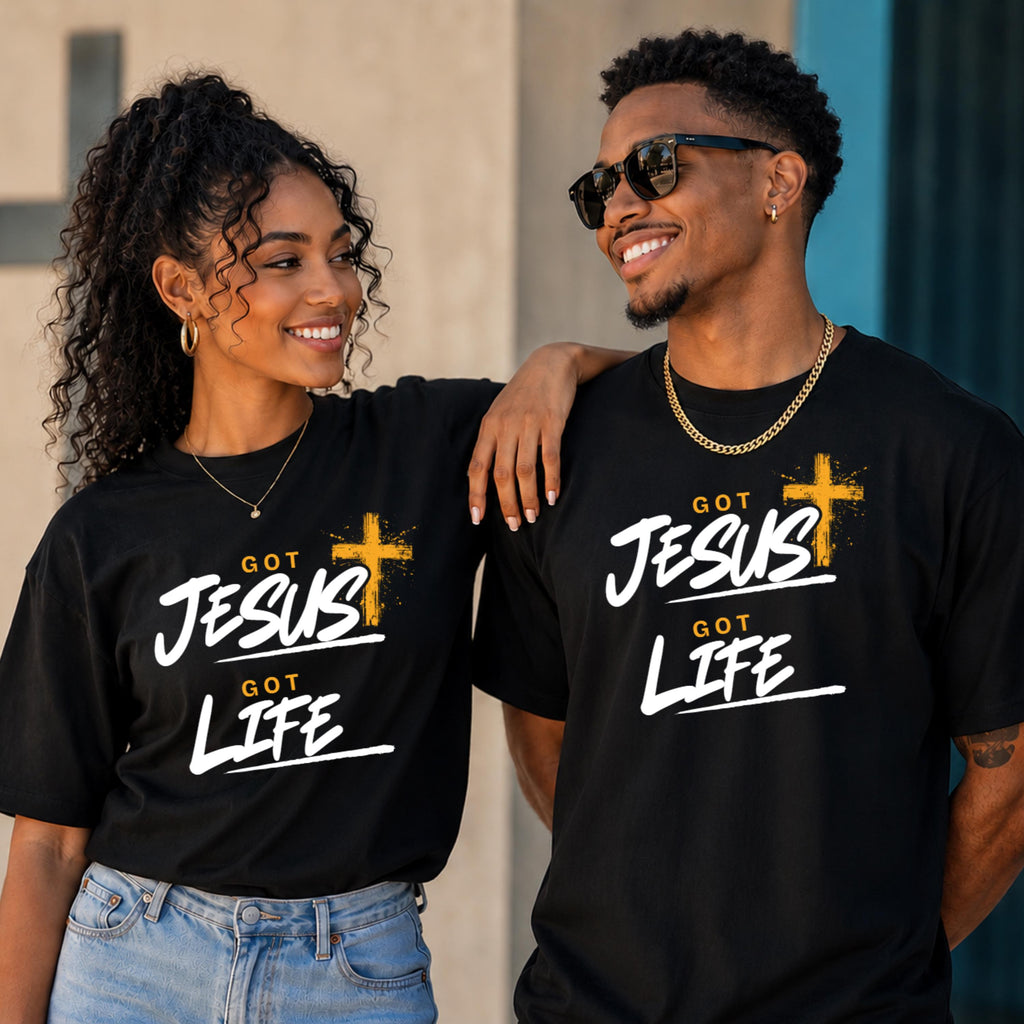 Got Jesus Got Life T-Shirt Christian Faith Tee Religious Shirt