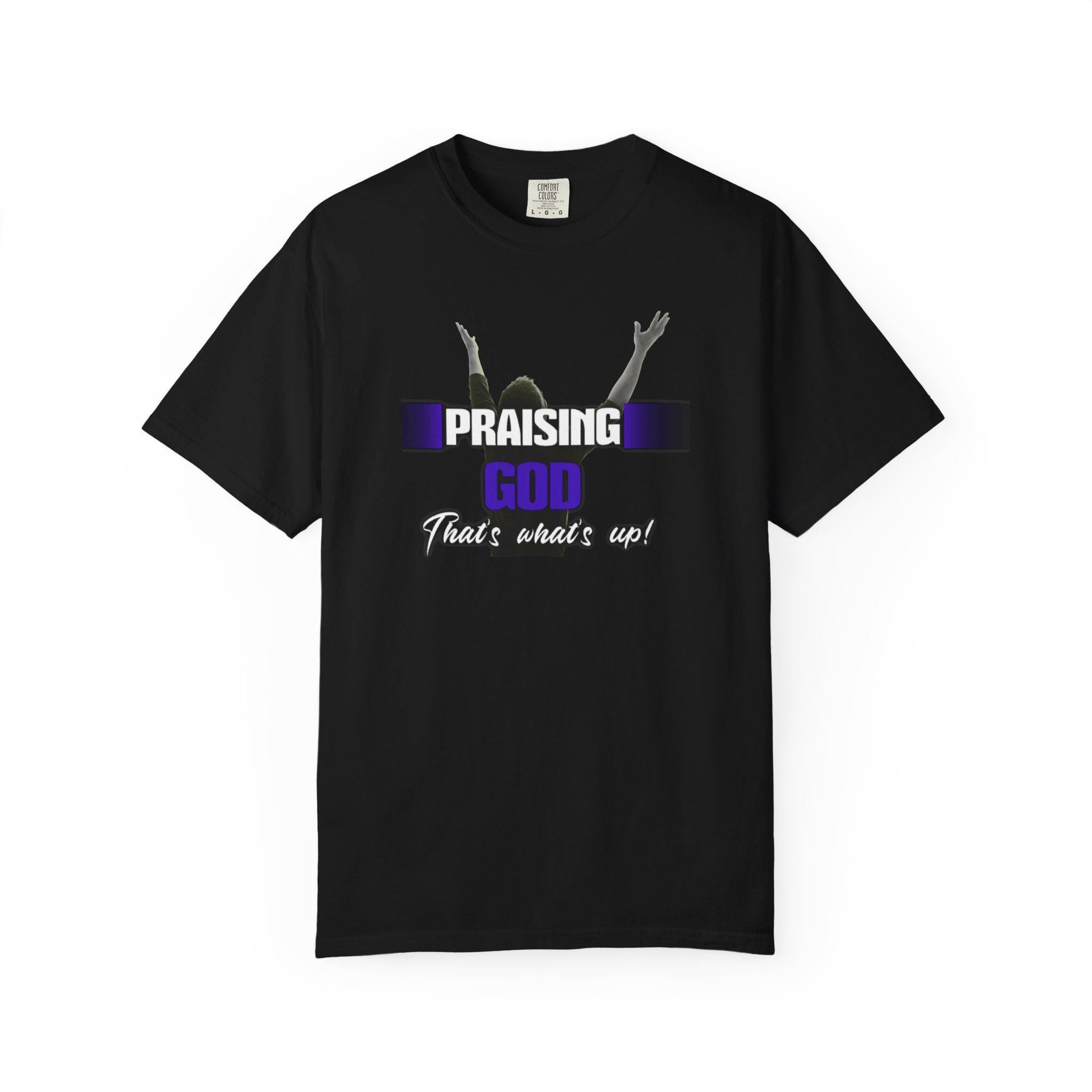 Praise God Thats Whats Sup Glad Ive Got Jesus T-Shirt Vertical Pastel Letters Christian Faith Tee