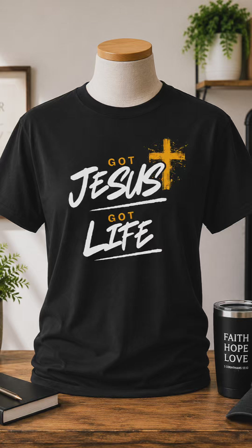 Got Jesus Got Life T-Shirt Christian Faith Tee Religious Shirt